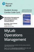 Mylab Operations Management With Pearson Etext -- Combo Access Card -- For Operations Management