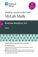 Mylab Statistics With Pearson Etext -- 18 Week Standalone Access Card -- For Business Analytics