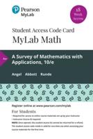 Mylab Math With Pearson Etext -- 18 Week Standalone Access Card -- For a Survey of Mathematics With Applications