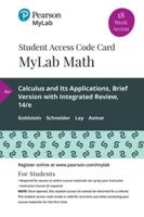 Mylab Math With Pearson Etext -- 18 Week Standalone Access Card -- For Calculus & Its Applications, Brief Version With Integrated Review