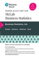 Mylab Statistics With Pearson Etext -- 18 Week Standalone Access Card -- For Business Statistics