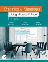 Statistics for Managers Using Microsoft Excel