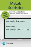 Mylab Statistics With Pearson Etext for Statistics for Psychology Access Card