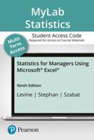 Mylab Statistics With Pearson Etext -- Standalone Access Card -- For Statistics for Managers With Excel -- 24 Months