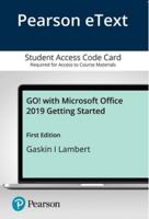 Go! With Microsoft Office 2019 Getting Started -- Pearson Etext