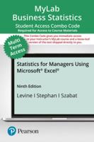 Mylab Stats With Pearson Etext 24 month Combo Access Card for Statistics for Managers Using Microsoft Excel