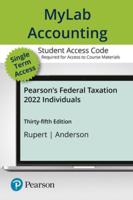 Mylab Accounting With Pearson Etext Access Card Pearson's Federal Taxation 2022 Individuals