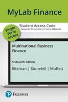 Mylab Finance With Pearson Etext -- Access Card -- For Multinational Business Finance