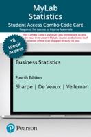 Mylab Statistics With Pearson Etext -- 18-Weeks Combo Access Card -- For Business Statistics, Digital Update