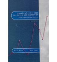 Quantitative Methods for Public Administration