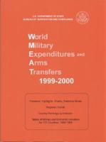 World military expenditures &amp; arms transfers.