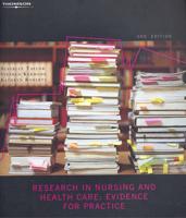 Research in Nursing and Health Care
