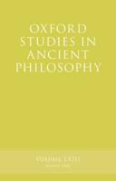 Oxford Studies in Ancient Philosophy, Volume 63