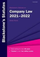 Blackstone's Statutes on Company Law 2021-2022