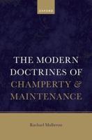 The Modern Law of Champerty and Maintenance