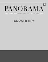 Panorama 3: Answer Key. Answer Key