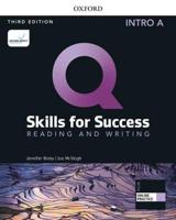 Q: Skills for Success: Intro Level: Reading and Writing Split Student Book A With iQ Online Practice