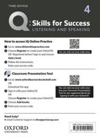Q: Skills for Success: Level 4: Listening and Speaking Teacher's Access Card