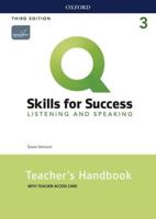 Q: Skills for Success: Level 3: Listening and Speaking Teacher's Handbook With Teacher's Access Card