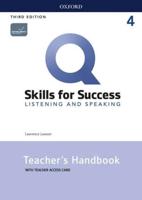 Q: Skills for Success: Level 4: Listening and Speaking Teacher's Handbook With Teacher's Access Card