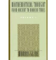 Mathematical Thought from Ancient to Modern Times