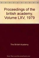 Proceedings Brit Acad 65, 1979 Proceedings Brit Acad 65, 1979