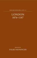 English Episcopal Acta. 15 London, 1075-1187