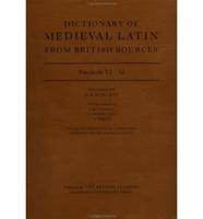 Dictionary of Medieval Latin from British Sources. Fascicule VI : M