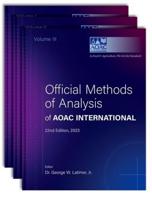 Official Methods of Analysis of AOAC International