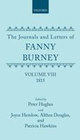 The Journals and Letters of Fanny Burney (Madame D'Arblay). Vol.8 1815