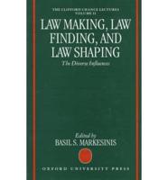 Law Making, Law Finding and Law Shaping