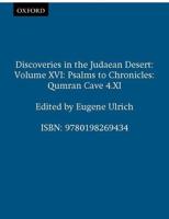 Qumran Cave 4. 11 Psalms to Chronicles
