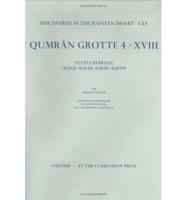 Qumran Grotte 4. 18 Textes H'ebreux