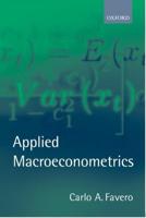 Applied Macroeconometrics