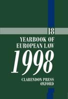 Yearbook of European Law. Vol. 18 1995