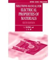 Solutions Manual for Electrical Properties of Materials