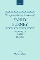 The Journals and Letters of Fanny Burney (Madame D'Arblay): Volume IX: Bath 1815-1817