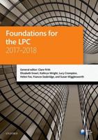 Foundations for the LPC 2017-2018