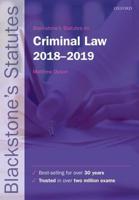 Blackstone's Statutes on Criminal Law 2018-2019