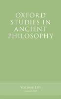 Oxford Studies in Ancient Philosophy. Volume LVI Summer 2019