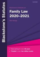 Blackstone's Statutes on Family Law, 2020-2021