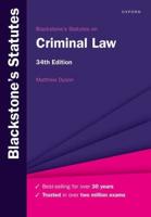 Blackstone's Statutes on Criminal Law