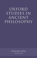 Oxford Studies in Ancient Philosophy: Volume 31