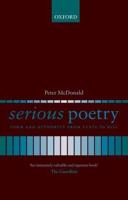 Serious Poetry: Form and Authority from Yeats to Hill