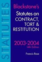 Contract, Tort & Restitution, 2003/2004