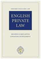 English Private Law. Second Cumulative Updating Supplement