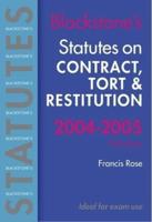 Contract, Tort & Restitution 2004-2005