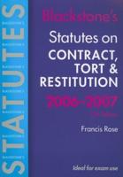 Contract, Tort and Restitution 2006-2007
