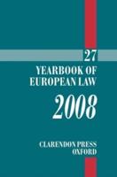 Yearbook of European Law. 27, 2008