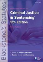 Blackstone's Statutes on Criminal Justice & Sentencing